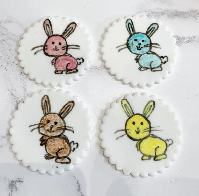 Painted Bunny Cookies