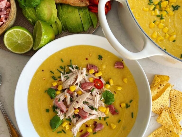 Loaded sweetcorn chowder
