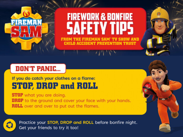 FIREMAN SAM – SAFETY TIPS FOR CHILDREN AHEAD OF BONFIRE NIGHT